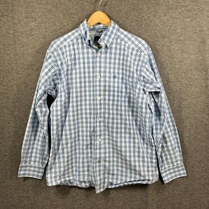 Ariat Pro Button Down Shirt Mens Medium M Blue White Plaid Long Sleeve